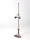 antique wrought iron floor standing candle holder