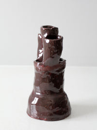 vintage free form studio pottery vase