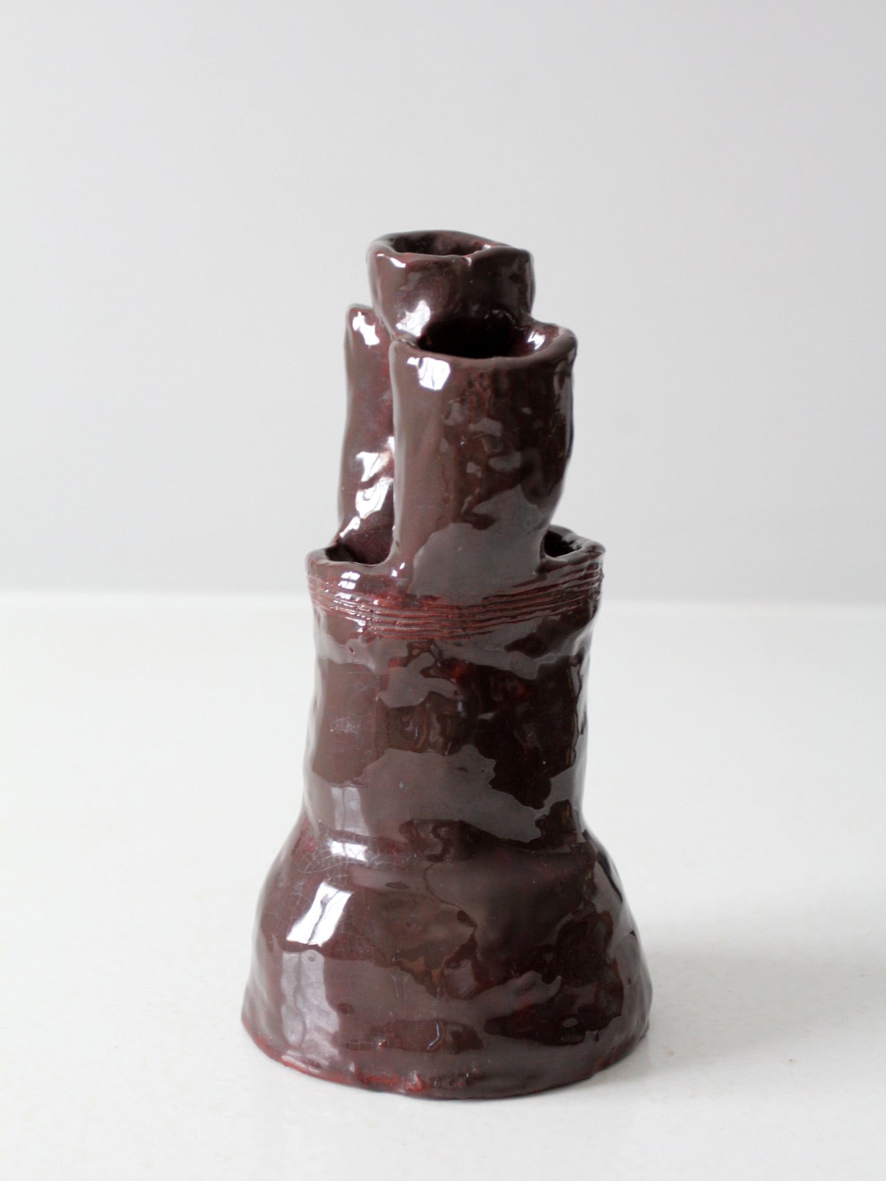 vintage free form studio pottery vase