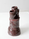 vintage free form studio pottery vase