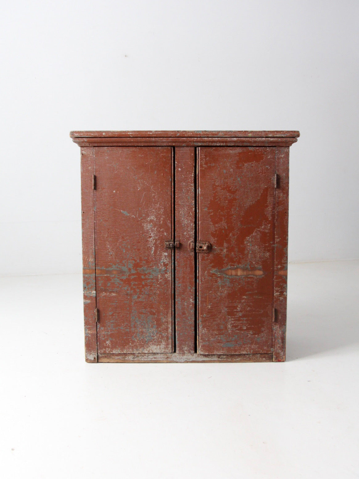 antique painted primitive countertop cupboard