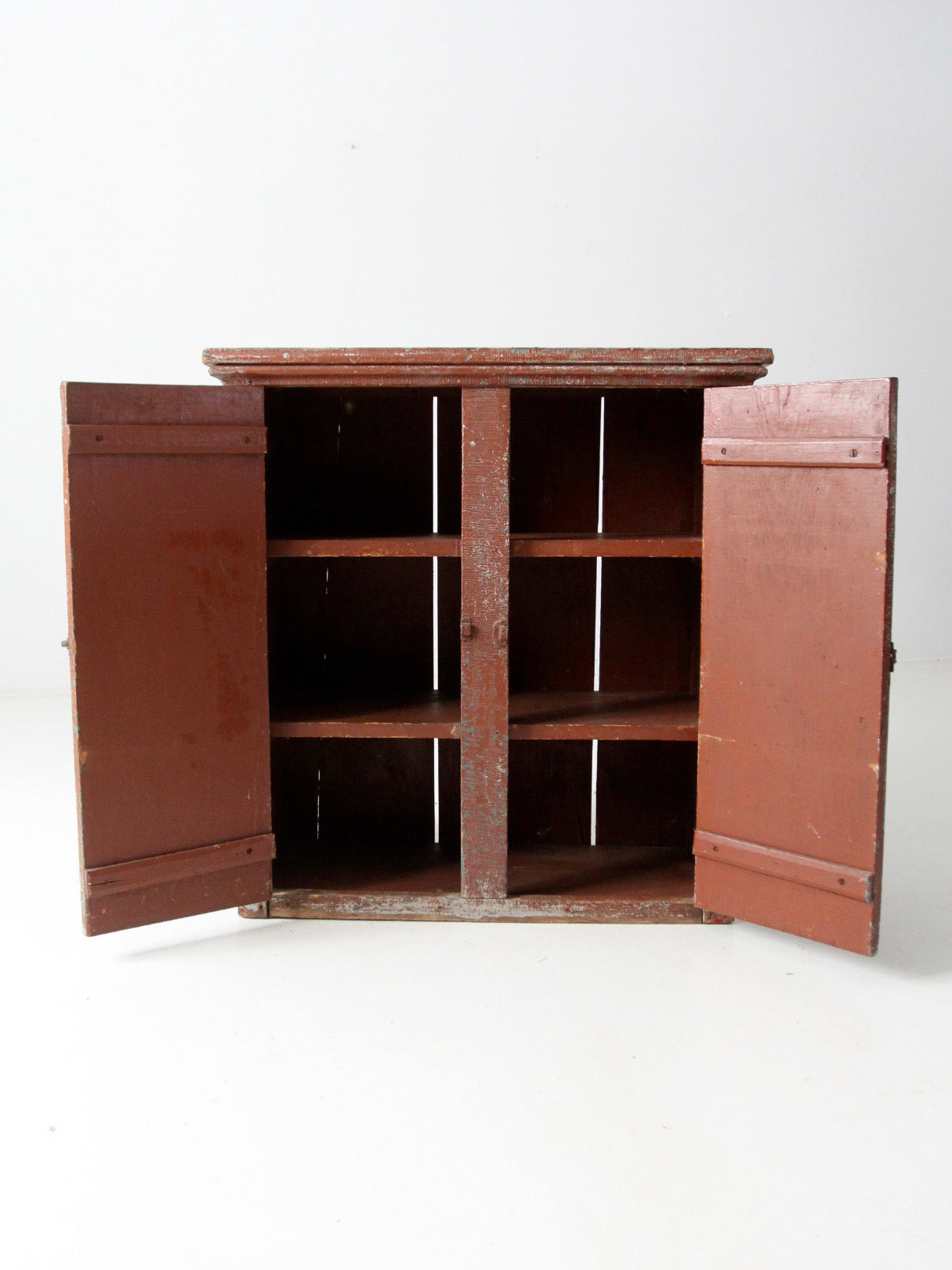 antique painted primitive countertop cupboard
