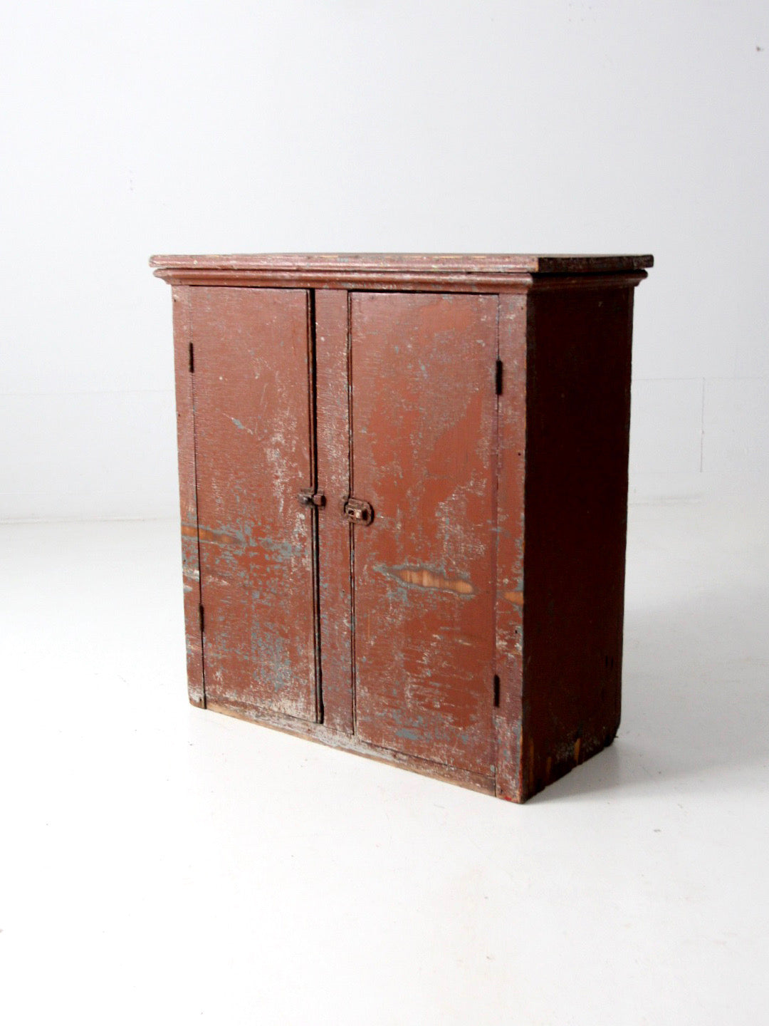 antique painted primitive countertop cupboard