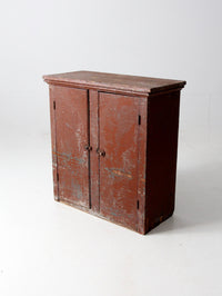 antique painted primitive countertop cupboard