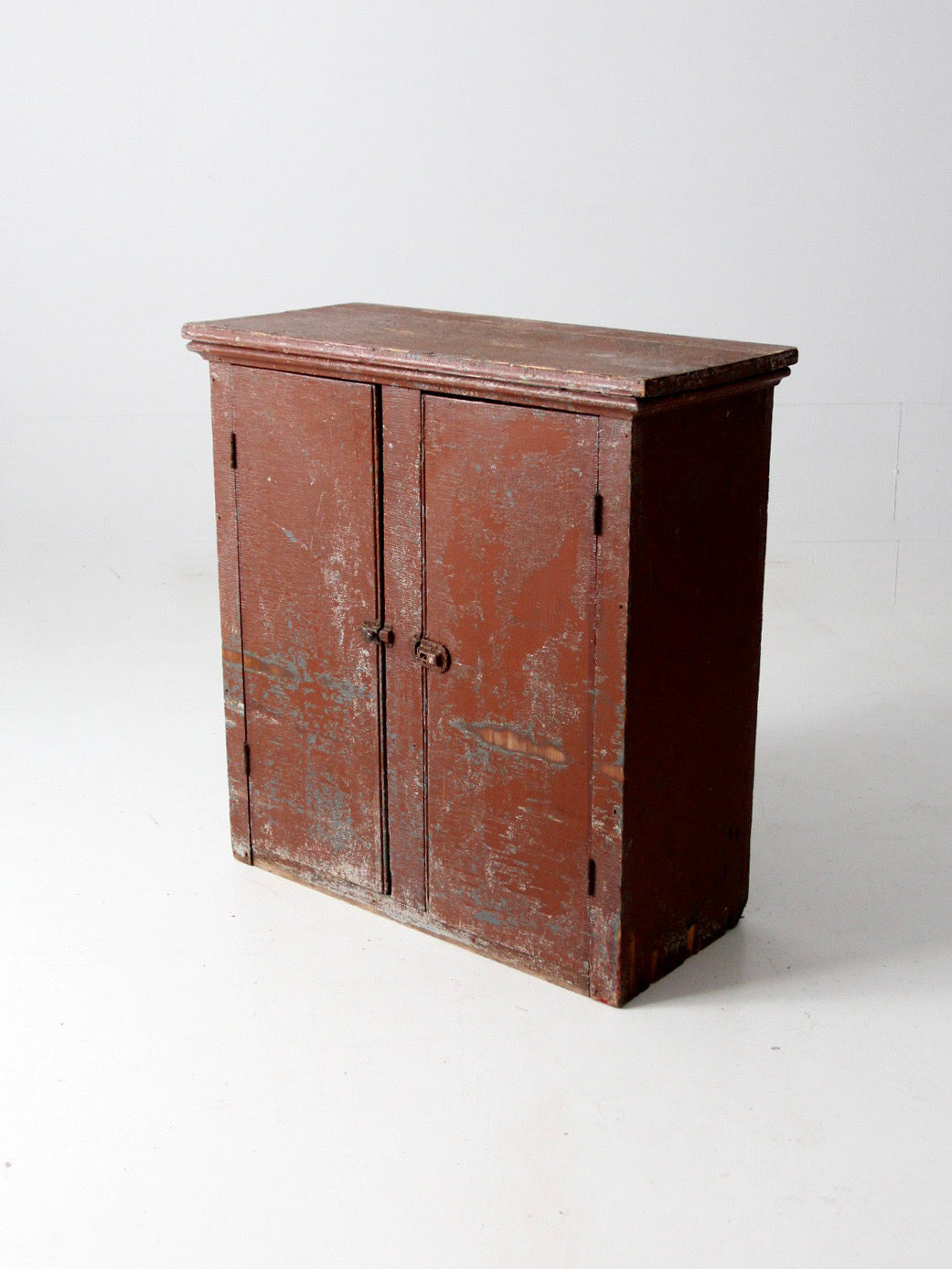 antique painted primitive countertop cupboard