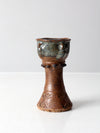 vintage studio pottery chalice vase