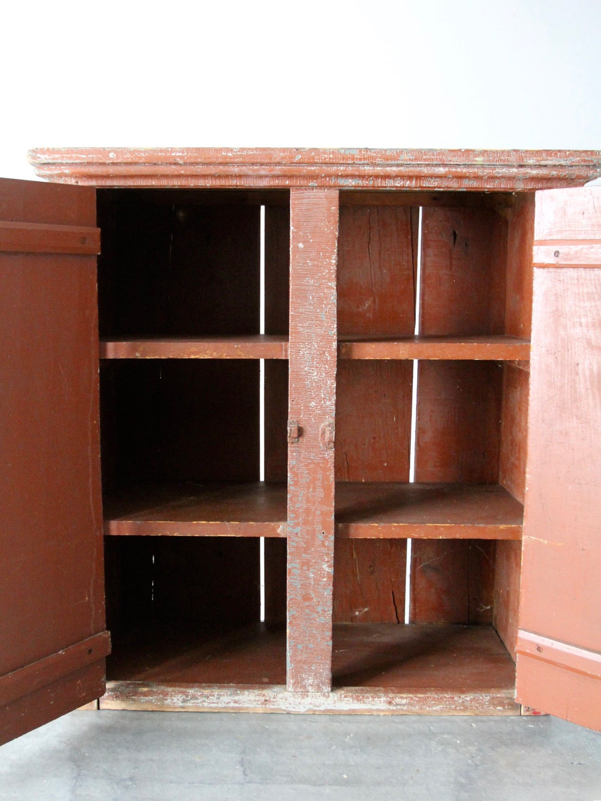 antique painted primitive countertop cupboard
