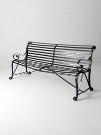 vintage wrought iron bench
