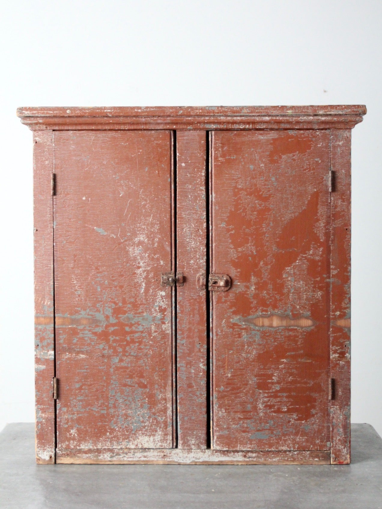 antique painted primitive countertop cupboard