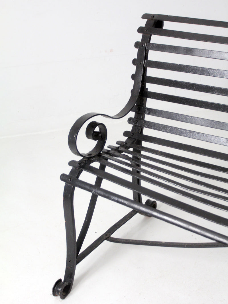 vintage wrought iron bench