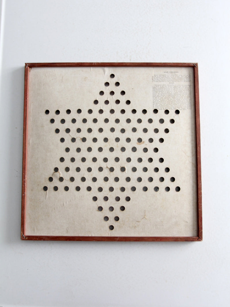 vintage 1938 The Original Star Checkers game board