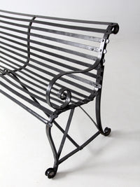 vintage wrought iron bench