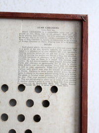 vintage 1938 The Original Star Checkers game board