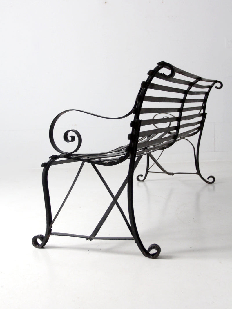 vintage wrought iron bench