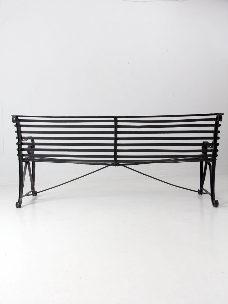 vintage wrought iron bench