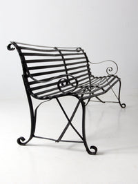 vintage wrought iron bench