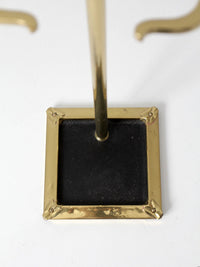 vintage brass fireplace tool set