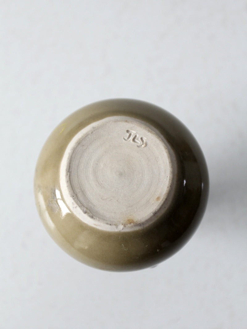 vintage studio pottery amphora vase
