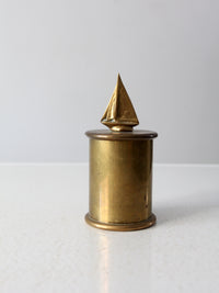 vintage nautical brass jar