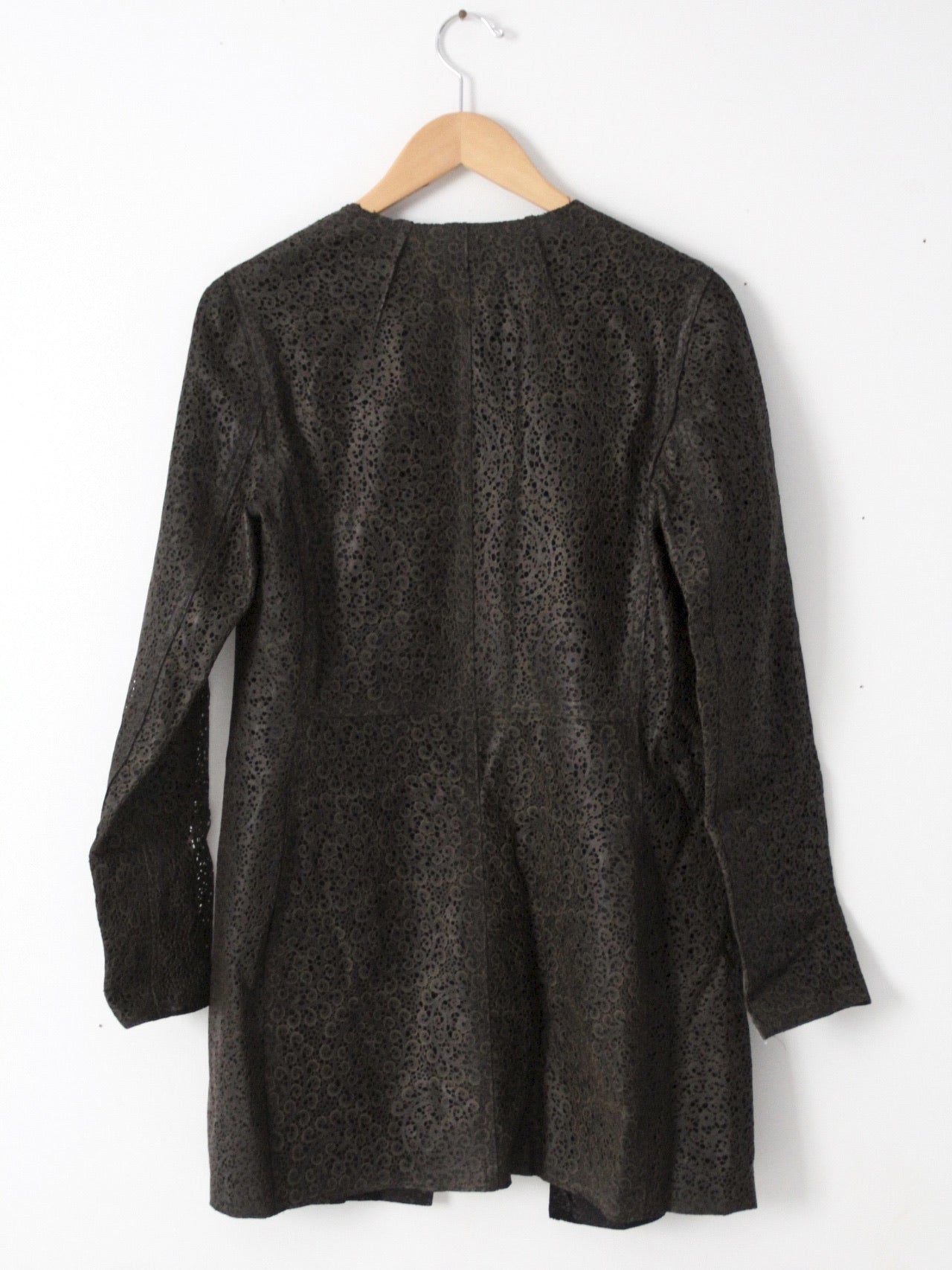 Elaine Kim Leather Jacket Cut Out Fine Leather Coat