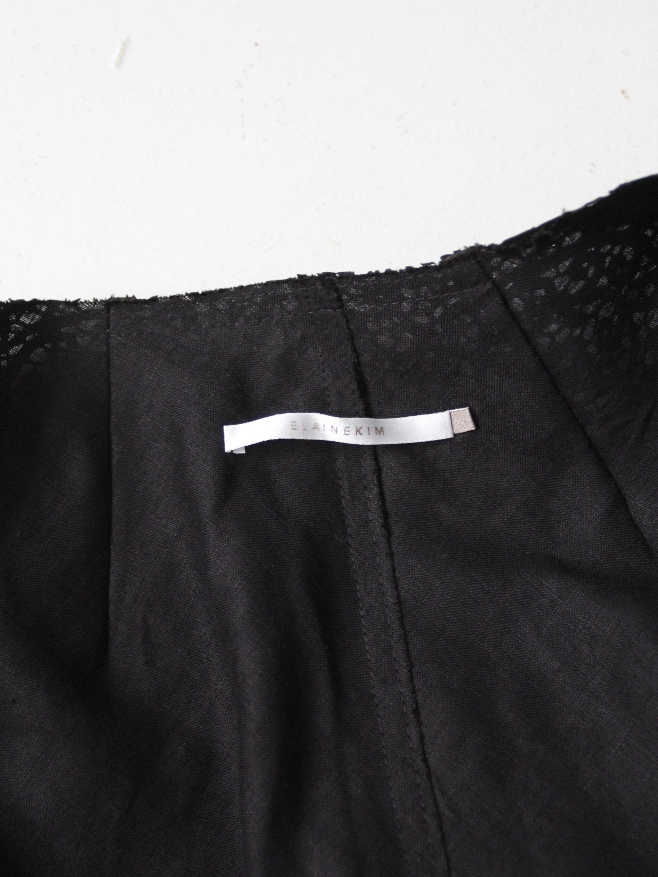 Elaine Kim Leather Jacket Cut Out Fine Leather Coat