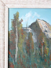 vintage mountain lake landscape painting
