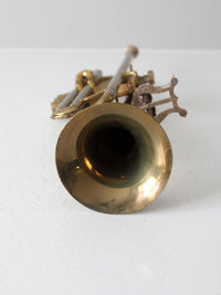 vintage C.G.Conn brass trumpet with case