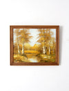 George Whitman birch trees oil painting