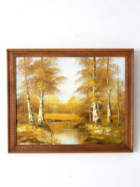 George Whitman birch trees oil painting