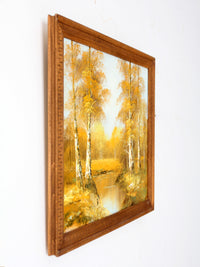 George Whitman birch trees oil painting