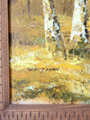George Whitman birch trees oil painting