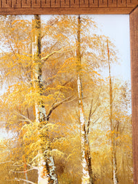 George Whitman birch trees oil painting