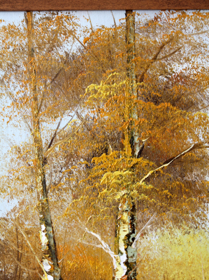 George Whitman birch trees oil painting