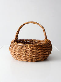 vintage coil basket with handle