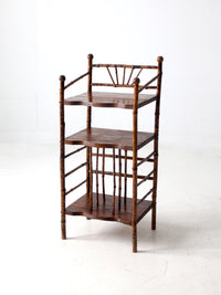 antique bamboo etagere