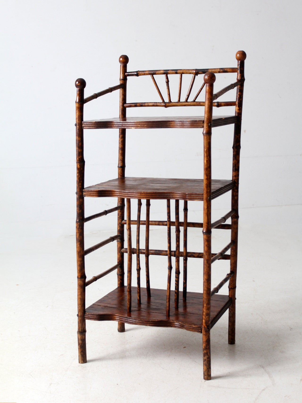 antique bamboo etagere
