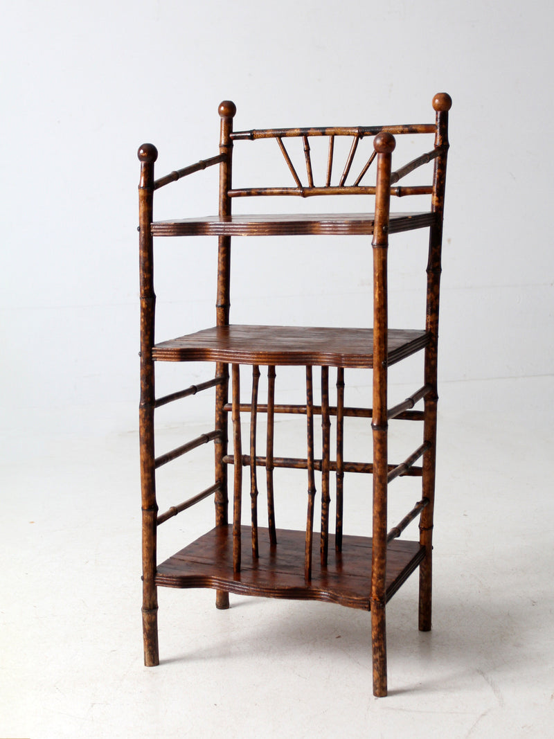 antique bamboo etagere