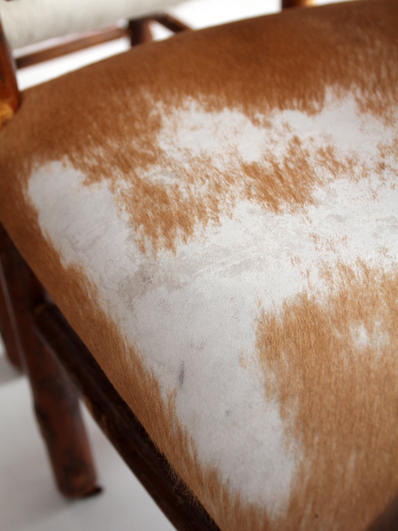 vintage Old Hickory hair on hide armchairs | set of four