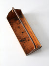 vintage orange metal trug basket toolbox