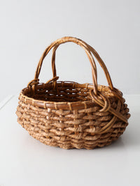 vintage coil basket with handle