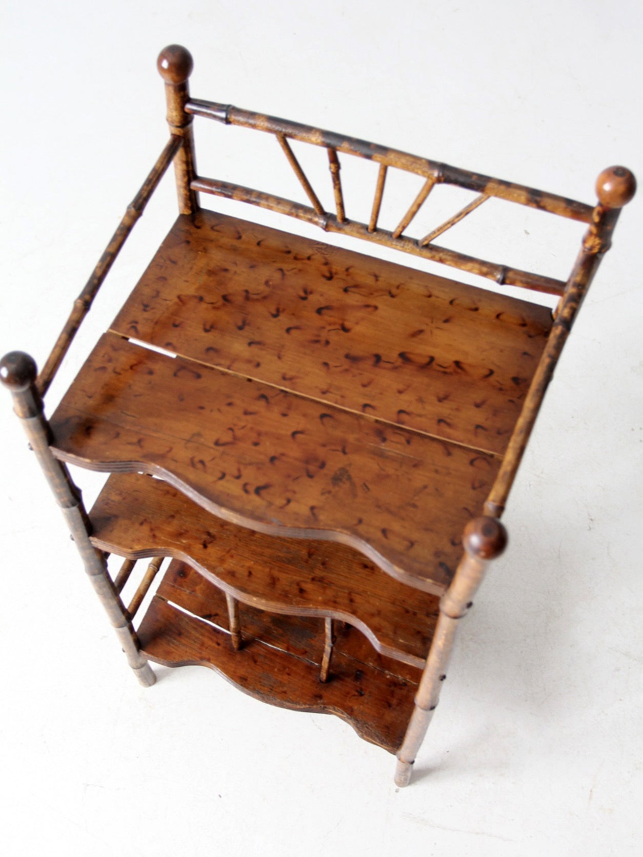 antique bamboo etagere