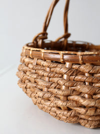 vintage coil basket with handle