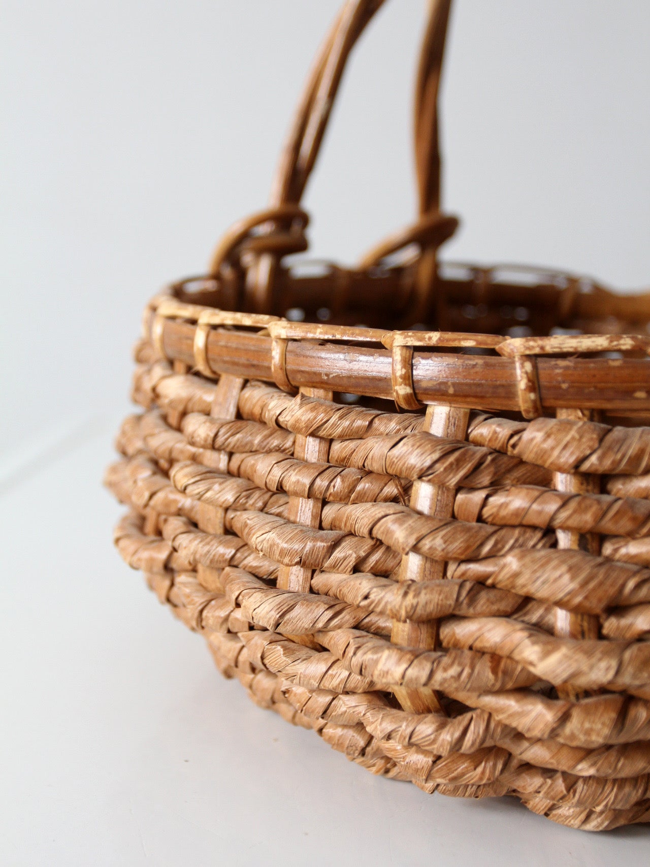 vintage coil basket with handle