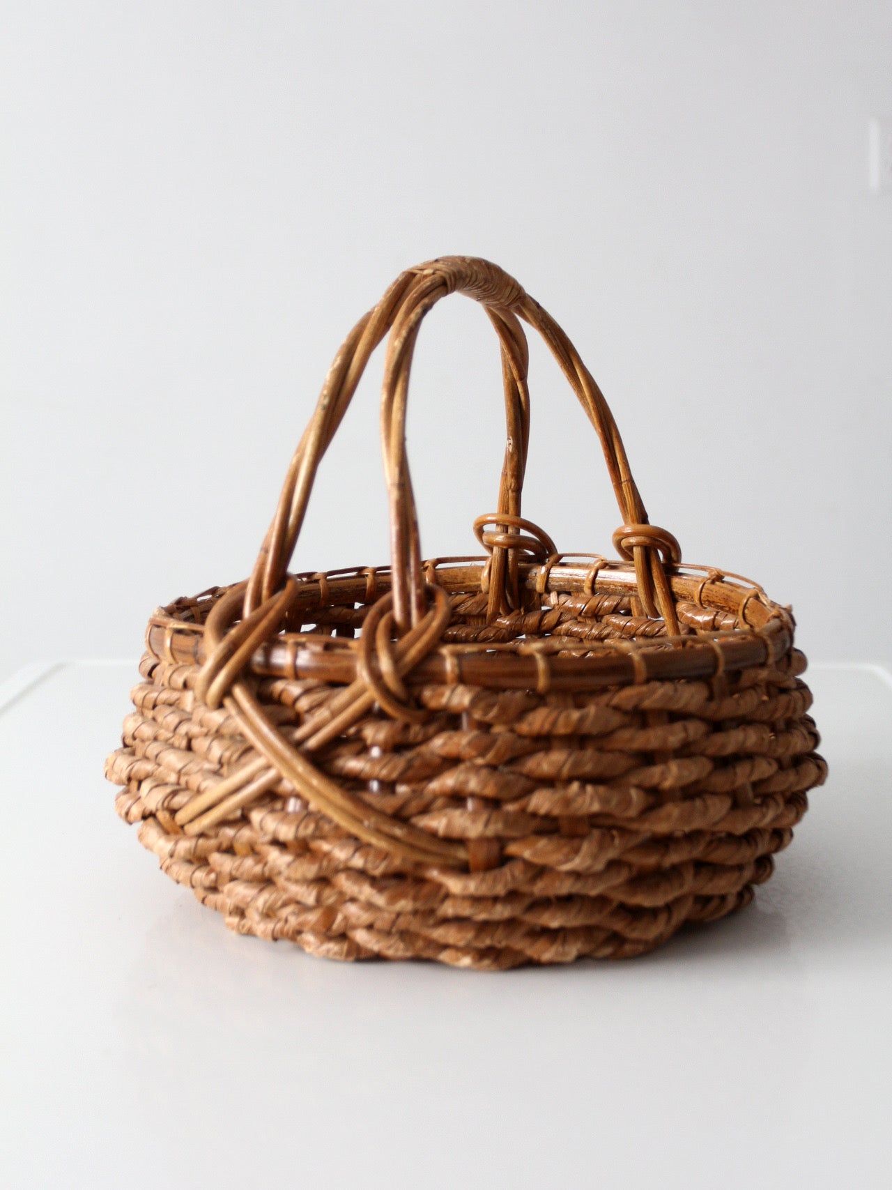 vintage coil basket with handle