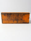 vintage orange metal trug basket toolbox