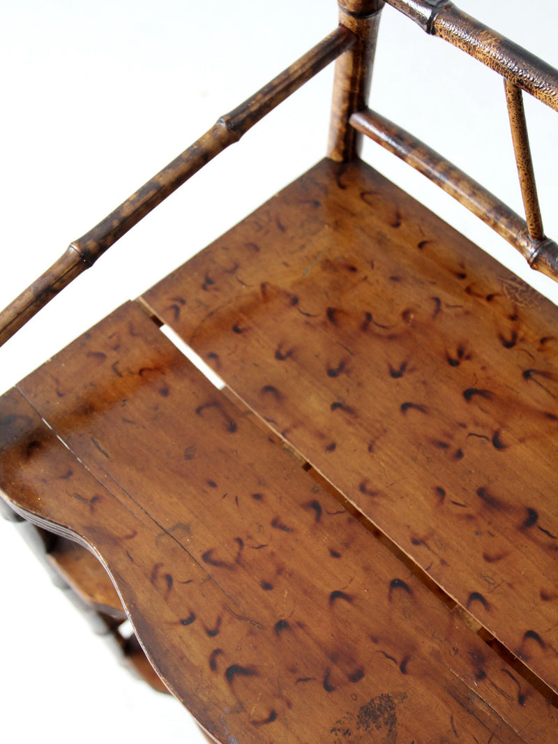 antique bamboo etagere