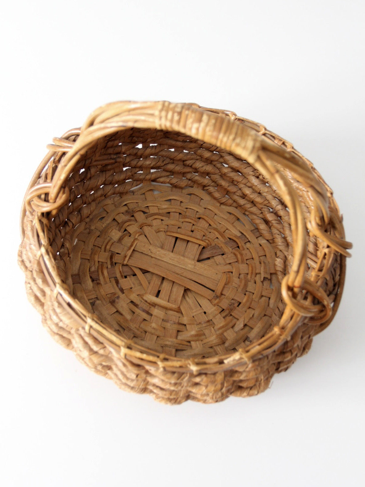 vintage coil basket with handle
