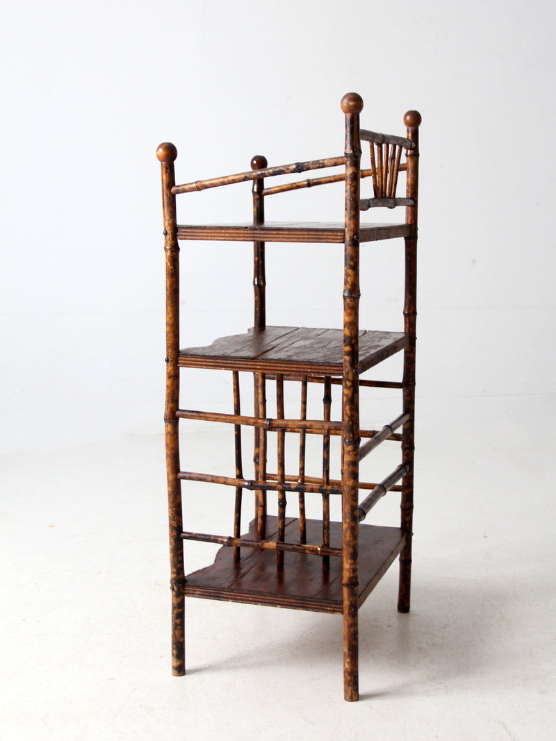 antique bamboo etagere