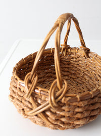 vintage coil basket with handle