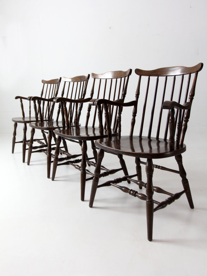 vintage Windsor dining chairs set 4